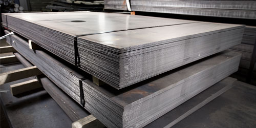 Pallets of sheet steel